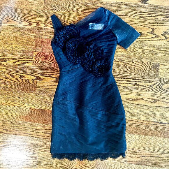 NWT BCBG MAXAZRIA Black Cocktail Dress - Picture 1 of 6
